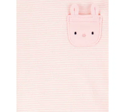 Carter's Baby Girls Cotton Bunny Top, Hat, Pants & Socks, 4 Piece Set