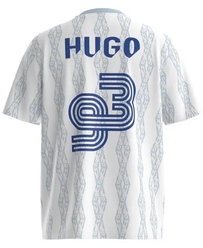Hugo Boss Hugo By  Men's Creative Department Logo Graphic T-shirt In Blue
