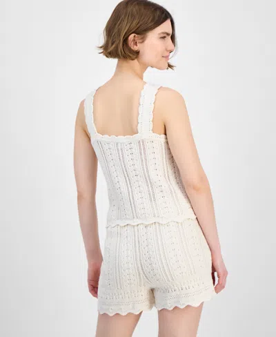 Shop Macy's And Now This Women's Pointelle Sweater Tank Top, Exclusively At