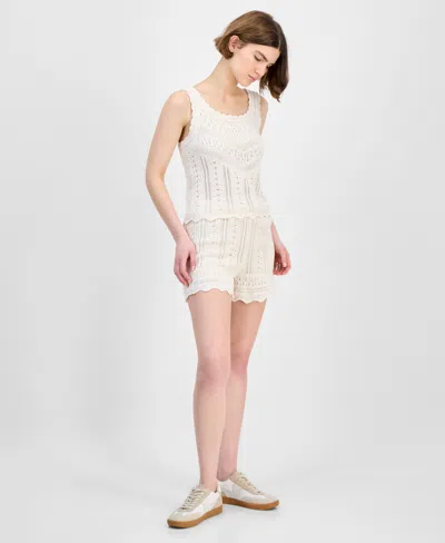 Shop Macy's And Now This Women's Pointelle Sweater Tank Top, Exclusively At