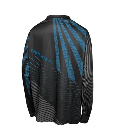 Outerstuff Big Boys And Girls Black Charlotte Fc Nifty Netminder Long Sleeve T-shirt