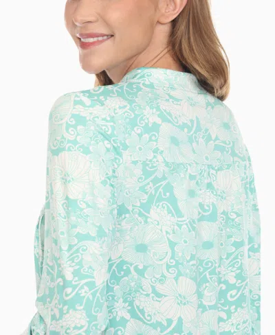 White Mark Women's 2-piece Floral Print Tunic Top And Pants Set