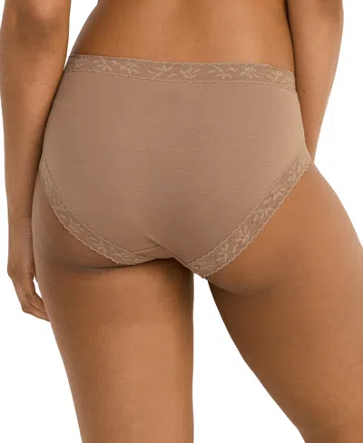 Jockey Women's High-cut Lace Trimmed Brief Underwear In Brown