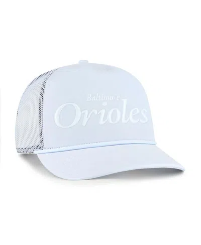 47 Brand Women's Light Blue Baltimore Orioles Foundation Script Hitch Adjustable Trucker Hat