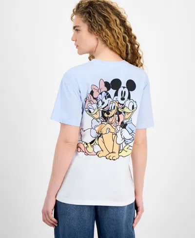 Freeze 24-7 Juniors' Mickey Mouse Group Graphic Ombre T-shirt