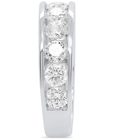 Forever Grown Diamonds Lab Grown Diamond Channel Set Band (2 Ct. T.w.) In Sterling Silver Or 14k Gold-plated Sterling Silve