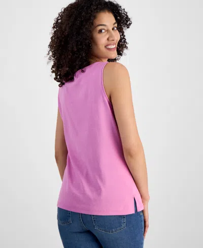 Style & Co Petite Sleeveless Boat-neck Tank Top, Created For Macy's