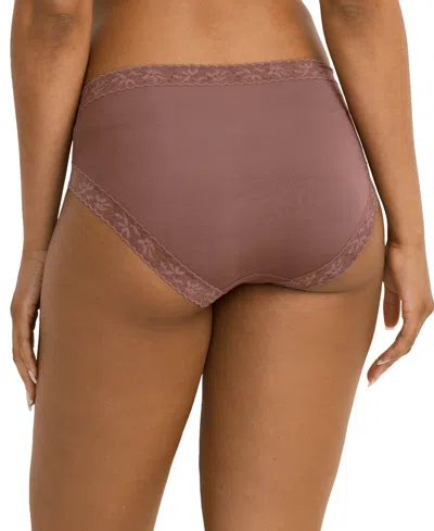 Jockey Women's High-cut Lace Trimmed Brief Underwear In Brown