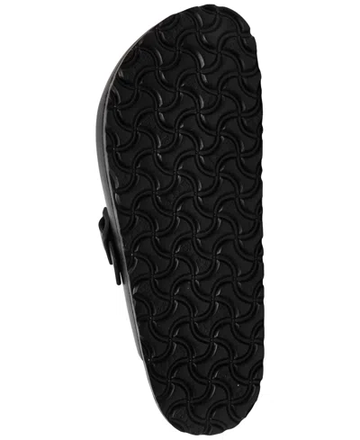 Birkenstock Sandals With Buckle Strap And Open Back In Black