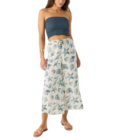 O'neill Juniors' Murrie Seashell-print Flowy Cropped Pants