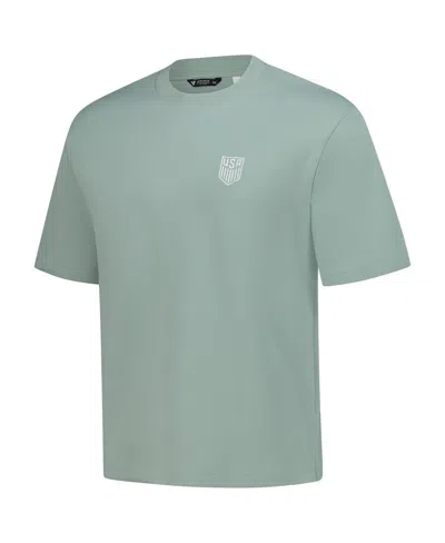 Levelwear Men's And Women's White Usmnt Luxe Signature Knit T-shirt In Green