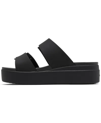 Crocs Women's Brooklyn Low Wedge Sandals From Finish Line