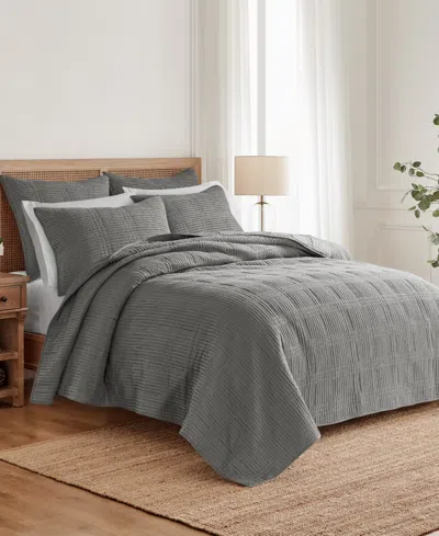 Levtex Cloud Waffle Textured 3-pc. Quilt Set, King/california King