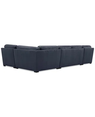 Macy's Radley Roll Arm 152" 4-pc. Leather Wedge Corner Chaise Sectional, Exclusively At