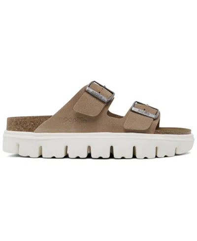 Birkenstock Papillio By  Women's Arizona Chunky Suede Leather Platform Sandals From Finish Line