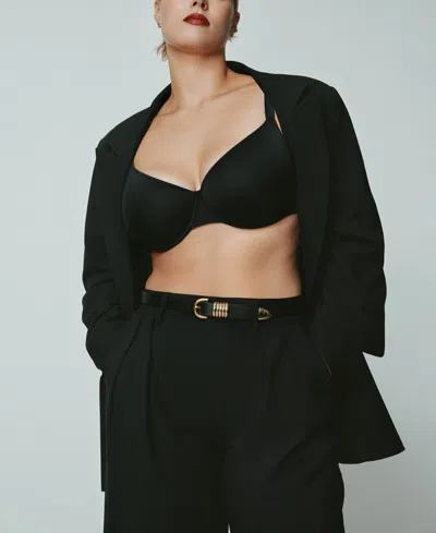 Good American Women's Faux-leather Slim Five-ring Belt