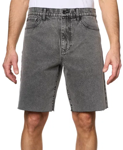 Lazer Men's Loose-fit 10" Denim Shorts In Gray