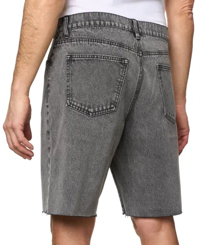 Lazer Men's Loose-fit 10" Denim Shorts In Gray