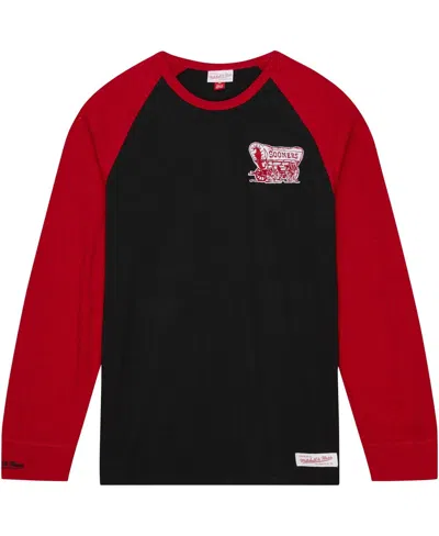 Mitchell & Ness Men's Black Oklahoma Sooners Legendary Slub Raglan Long Sleeve T-shirt