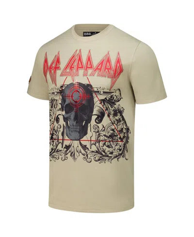 Freeze Max Men's Tan Def Leppard Let's Get Rocked T-shirt In Burgundy