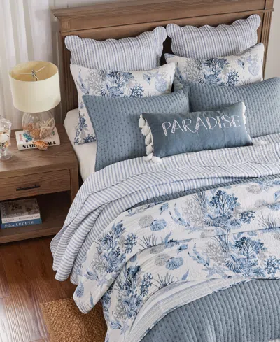 Levtex Coral Landing Reversible 3-pc. Quilt Set, Full/queen