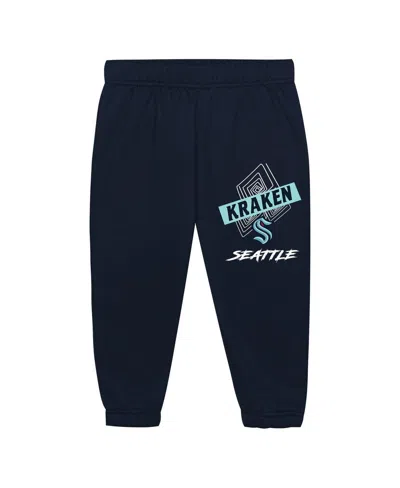 Mitchell & Ness Toddler Seattle Kraken Two-piece Oversized Block Buster Fleece Sweatshirt Pants Set