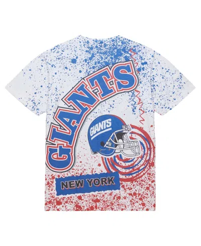 Mitchell & Ness Men's  White New York Giants Team Burst Sublimated T-shirt