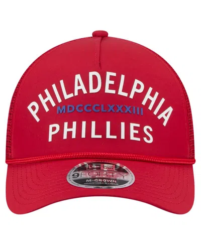 New Era Men's Red Philadelphia Phillies Minimalist 9forty A-frame Adjustable Hat
