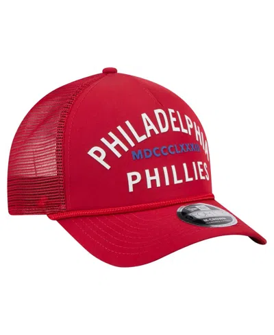 New Era Men's Red Philadelphia Phillies Minimalist 9forty A-frame Adjustable Hat