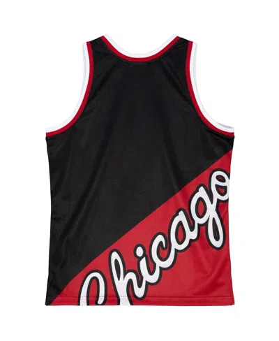 Mitchell & Ness Men's Black Chicago Bulls Big Face 5.0 Fashion Tank Top In Red
