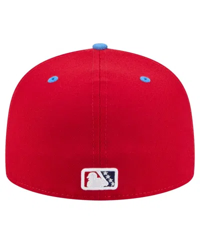 New Era Men's Red Jacksonville Jumbo Shrimp Authentic Collection 59fifty Fitted Hat