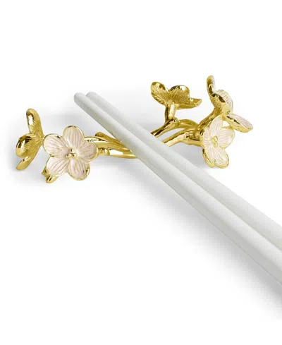Michael Aram Cherry Blossom Chopsticks And Stand Set