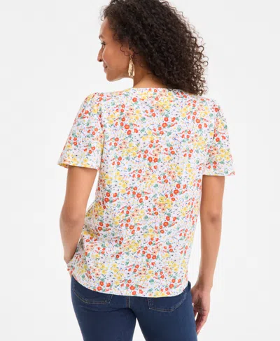 Style & Co Petite Square-neck Top, Exclusively At Macy's