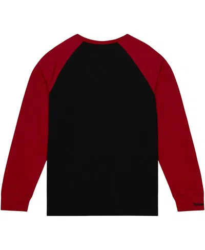 Mitchell & Ness Men's Black Maryland Terrapins Legendary Slub Raglan Long Sleeve T-shirt