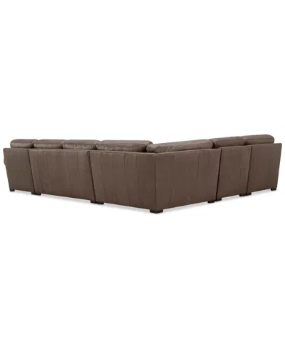 Macy's Radley 148" 5-pc. Leather Wedge L Shape Modular Sectional, Created For