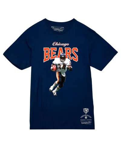 Mitchell & Ness Men's Walter Payton Navy Chicago Bears Sideline Retired Player T-shirt