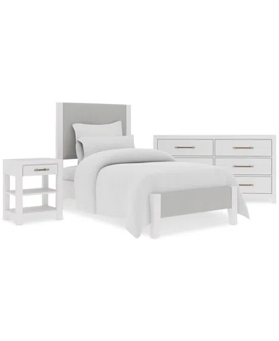 Macy's Catriona 3pc Bedroom Set (twin Upholstered Bed, Dresser & Open Nightstand), Created For