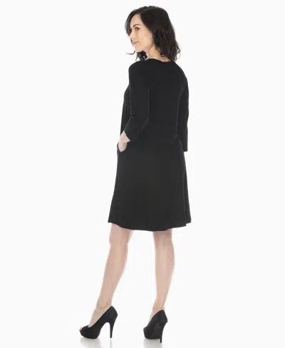 White Mark Plus Size Short Sleeve Crisscross Neck A-line Dress