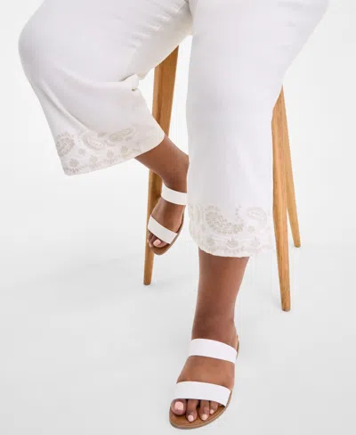 Style & Co Plus Size High-rise Wide-leg Crop Jeans, Exclusively At Macy's