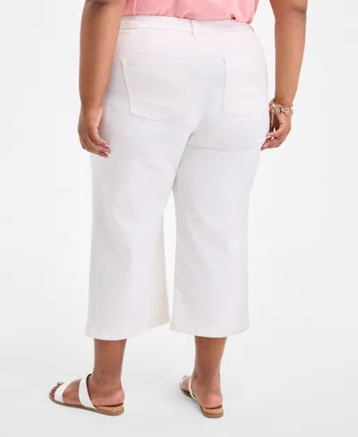Style & Co Plus Size High-rise Wide-leg Crop Jeans, Exclusively At Macy's
