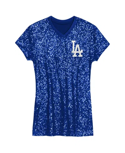 Outerstuff Youth  Royal Los Angeles Dodgers V-neck Sequin Dress
