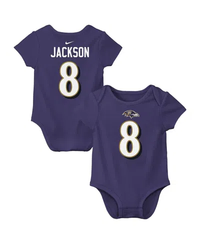 Nike Infant  Lamar Jackson Purple Baltimore Ravens  Player Name & Number Bodysuit