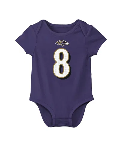 Nike Infant  Lamar Jackson Purple Baltimore Ravens  Player Name & Number Bodysuit