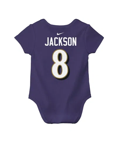 Nike Infant  Lamar Jackson Purple Baltimore Ravens  Player Name & Number Bodysuit