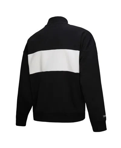Mitchell & Ness Women's Black Boston Red Sox Quarter-zip Pullover Top In Black