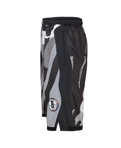 Nike Big Boys And Girlsâ Black Brooklyn Nets 2024/25 City Edition Swingman Performance Shorts
