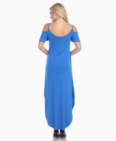 White Mark Plus Size Lexi Maxi Dress In Blue