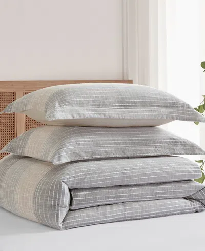 Levtex Sand Stripes Textured 3-pc. Duvet Cover Set, King