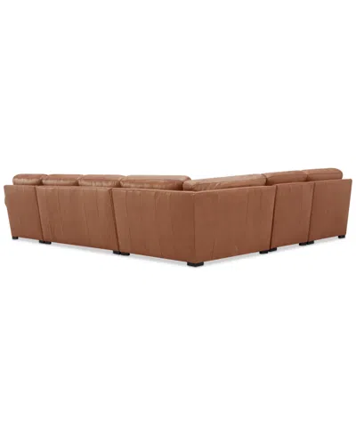 Macy's Radley 148" 5-pc. Leather Wedge L Shape Modular Sectional, Created For