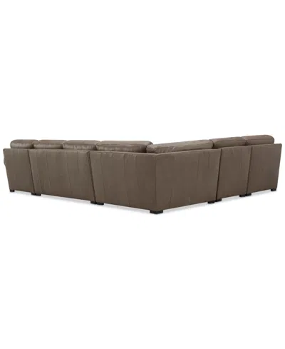 Macy's Radley 148" 5-pc. Leather Wedge L Shape Modular Sectional, Created For
